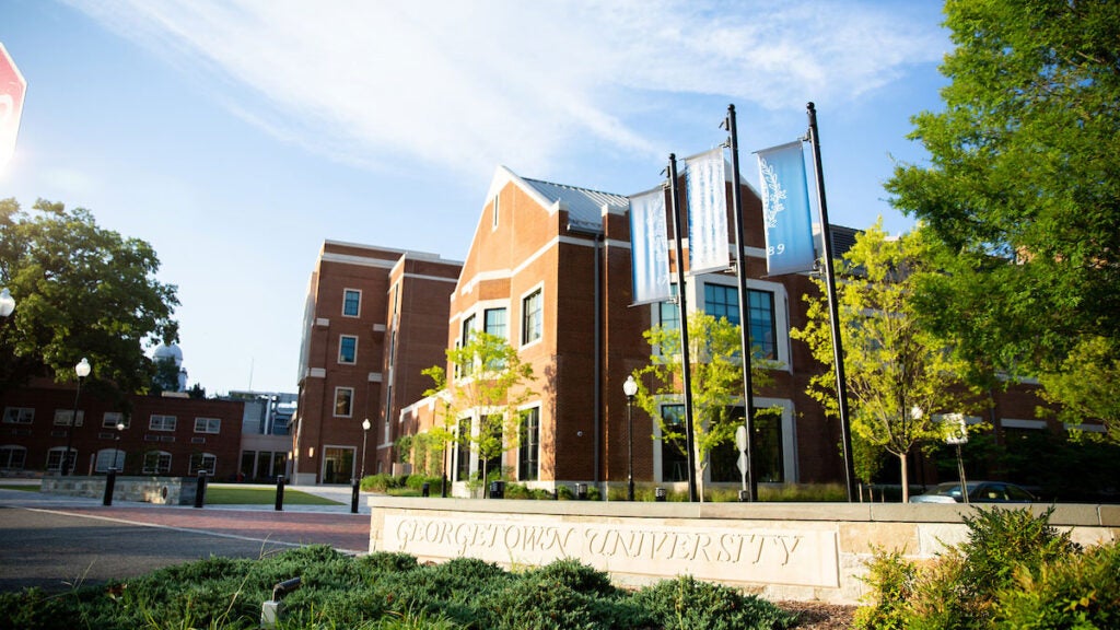 Georgetown University campus sign